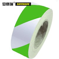 SAFEWARE, Lattice Reflective Warning Tape (Green/White) 5cm50m Lattice Reflective Material, 14361