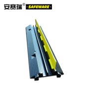 SAFEWARE, Heavy Duty 2-slot Cable Protection Belt 100254.5cm Wire Slot Width 30mm Plastic Material Yellow/Black, 14465
