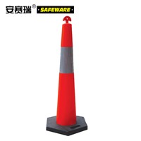 SAFEWARE, Reflective Warning Isolation Column Chassis 40  Height 115cm Red and White Reflective Rubber Chassis, 14478