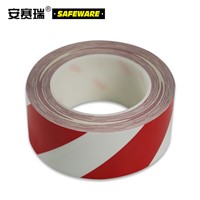 SAFEWARE, Wear-resistant Marking Tape (Red/White) 5cm22m PET Material, 15624