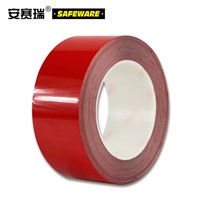 SAFEWARE, Wear-resistant Marking Tape (Red) 5cm22m PET Material, 15645