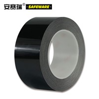 SAFEWARE, Wear-resistant Marking Tape (Black) 5cm22m PET Material, 15649