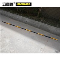 SAFEWARE, Vehicle Height Limit Rod (Yellow and Black Reflective) 32mm3m Steel Material Including 2Pc 3m Metal Chains, 16102