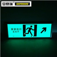 SAFEWARE, Self-luminous Single-side Evacuation Sign (EXIT) 3312cm Self-luminous Pattern Aluminum Alloy Frame, 20121