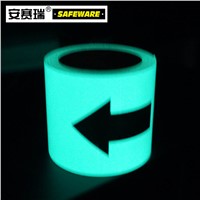 SAFEWARE, Self-luminous Warning Tape (Arrow Graphics) 10cm10m Light-retaining Material, 20156