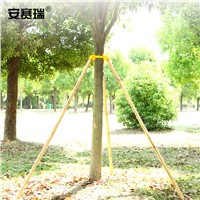 SAFEWARE, Tree Support Fixation Tool - Material: PP, Large Diameter: 5.3cm, 3 Cups, 80cm Bandages, Color: Yellow, Package: 5Pc, 530038