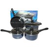 7pcs set non-stick fry pan with glass lid(TXG-862)