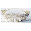 Wedding Tiara with Genuine Crystals & Faux Pearls