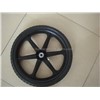 semi-pneumatic rubber wheel