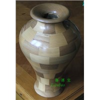 solid wood craft vase