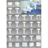 Washbasin with pedestal
