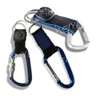 Carabiner W/Strap with  Compass For Promotion