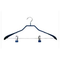 Metal PVC Coated Suit Hanger With Clips