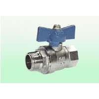 Ball valve with butterfly handle
