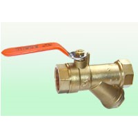 Strainer with ball valve