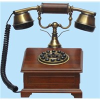 Archaic wood luxurious arts telephone