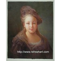 old master's oil portrait on canvas