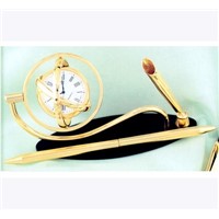 PEN STAND WITH MINI CLOCK