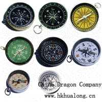 Keychain with compass