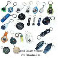 Keychain with compass