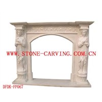 Marble Hand-carved Fireplace Mantel