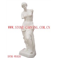 Hand carved natural marble statuary