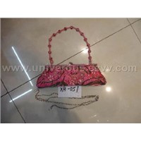 Chinese Silk Beaded Hand Bag