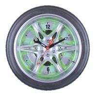 tyre wall clock with flash light