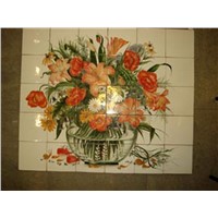 hand painted ceramic tile