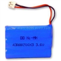 NiMH Rechargeable Battery Pack for Cordless Phone(BB-43AAA700*3)