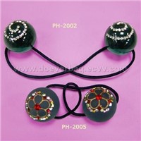 Luxury Ball Type Ponytail Holder With Crystal Decoration