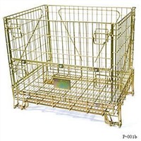 Standard Collapsible Wire Mesh Container with Full-Hinge