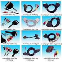 Scart Plug To Scart Or RCA Plug With Cable