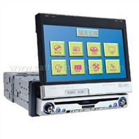 One Din 7-inch Touch Screen TFT LCD DVD/VCD/CD/MP3/AMP/AM/FM/TV
