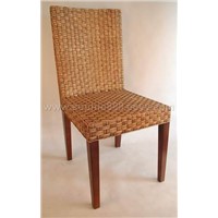 Wooden and Rattan Chair
