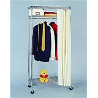 Shelf garment rack
