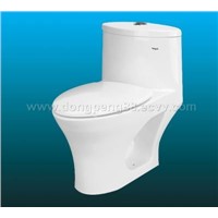 Water saving toilet with two ways flushing in one piece W421