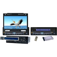 One din in-dash DVD player with 7&amp;quot; LCD, with TV and AM/FM tuner