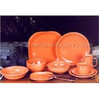 procelain color glaze tableware set