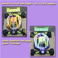 RC Radio controlled off road buggy 1:10 4wd Atomic Speed car