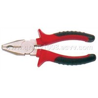 comb. plier,nickle alloy plated with heavy duty handle