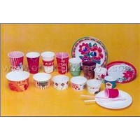 Paper Cups ,Paper Plates, Plastic Spoon and Forks