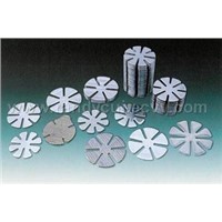 Slices of zinc alloy grinding