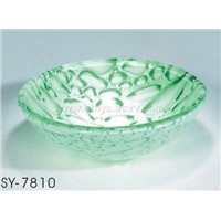 Double-layer tempered art glass basin