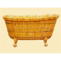 wood bath tub