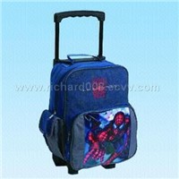 Stylish Wheeled Backpack with Side Pocket and Large Front Pocket