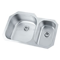 Double-bowl Undermount Stainless Sink