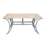 Aluminium and Teak Table