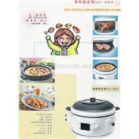 Electric oven with barbecue brill