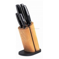 wood block knife set
